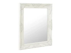 Espejo de pared estilo barroco blanco 50x60 cm ES268965