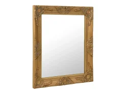 Espejo de pared estilo barroco dorado 50x60 cm ES210998