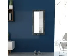 Espejo de pared estilo barroco 100x50 cm negro