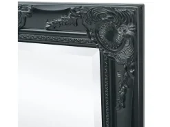 Espejo de pared estilo barroco 100x50 cm negro