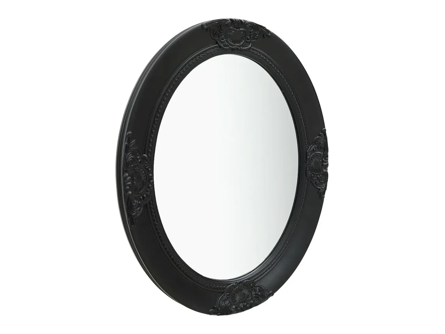 Espejo de pared estilo barroco 50x60 cm negro