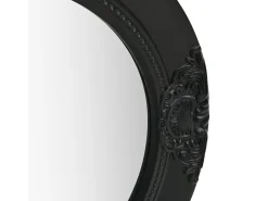 Espejo de pared estilo barroco negro 50 cm ES357038