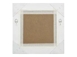 Espejo de pared estilo barroco plateado 40x40 cm ES626934