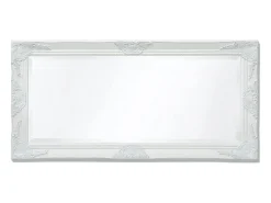Espejo de pared estilo barroco blanco 100x50 cm ES795534