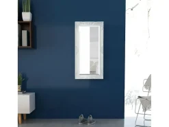 Espejo de pared estilo barroco blanco 100x50 cm ES795534