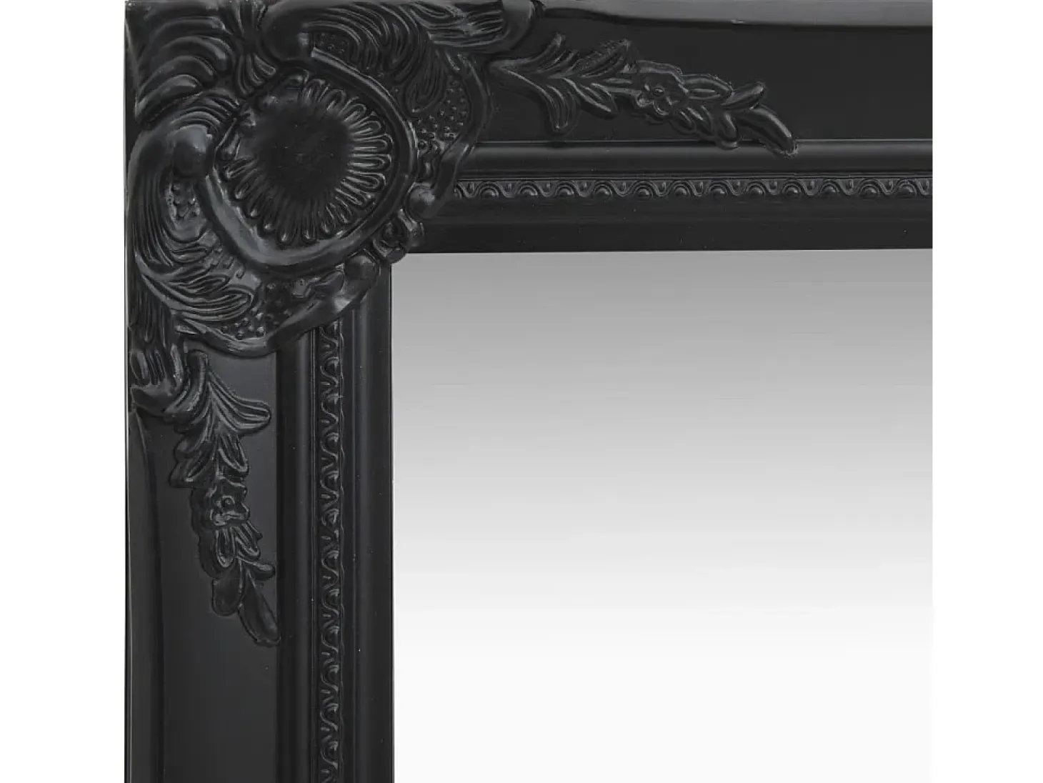 Espejo de pared estilo barroco 40x40 cm negro