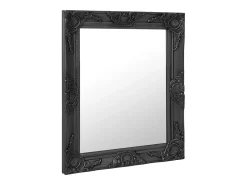 Espejo de pared estilo barroco negro 50x60 cm ES415498
