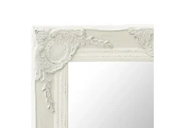 Espejo de pared estilo barroco blanco 50x50 cm ES200715
