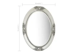 Espejo de pared estilo barroco 50x70 cm Plata