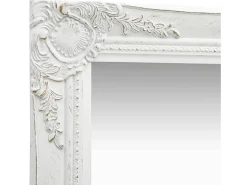 Espejo de pared estilo barroco blanco 40x40 cm ES342150