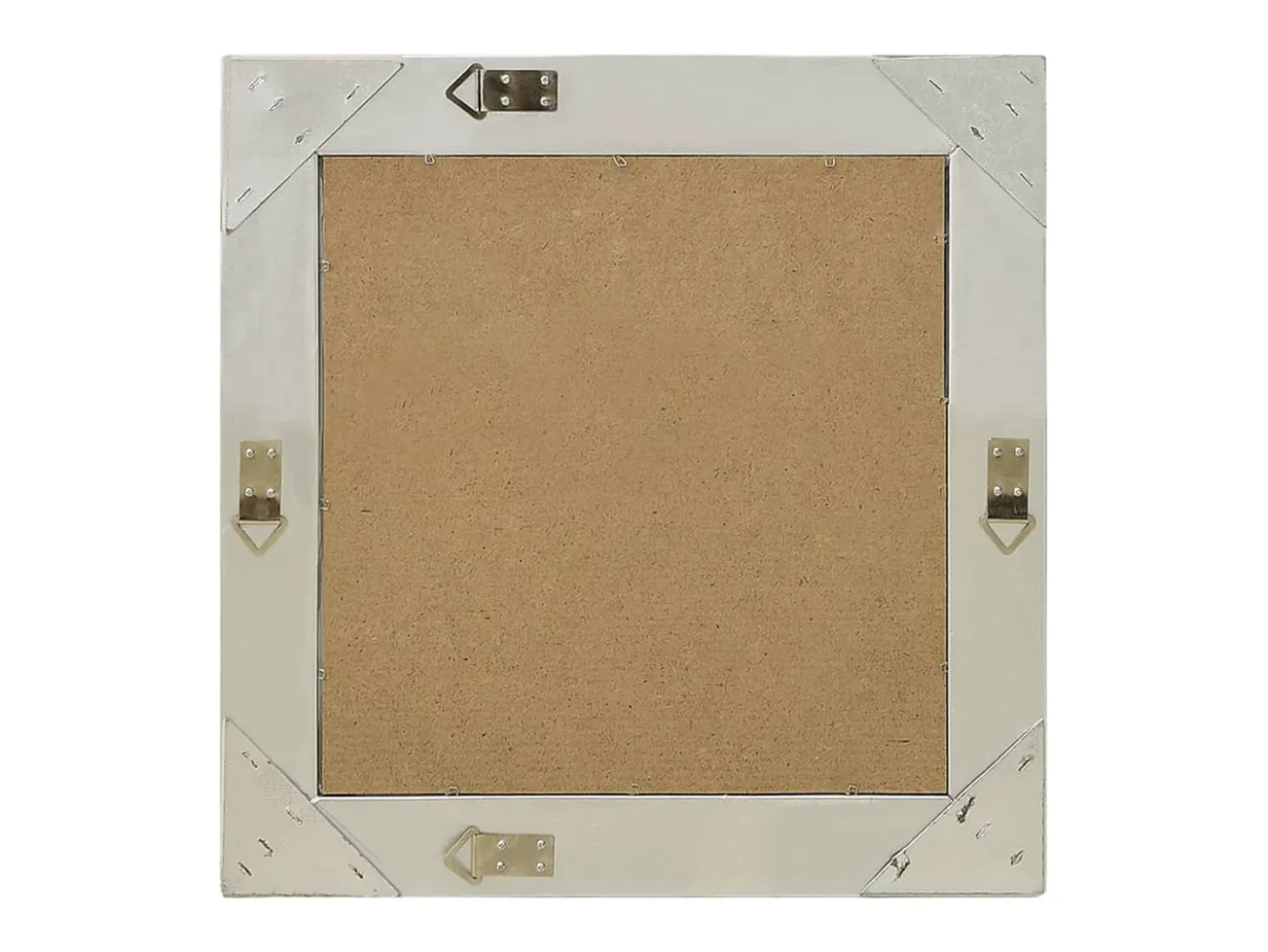 Espejo de pared estilo barroco plateado 50x50 cm ES894163