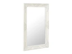 Espejo de pared estilo barroco blanco 50x80 cm ES104955