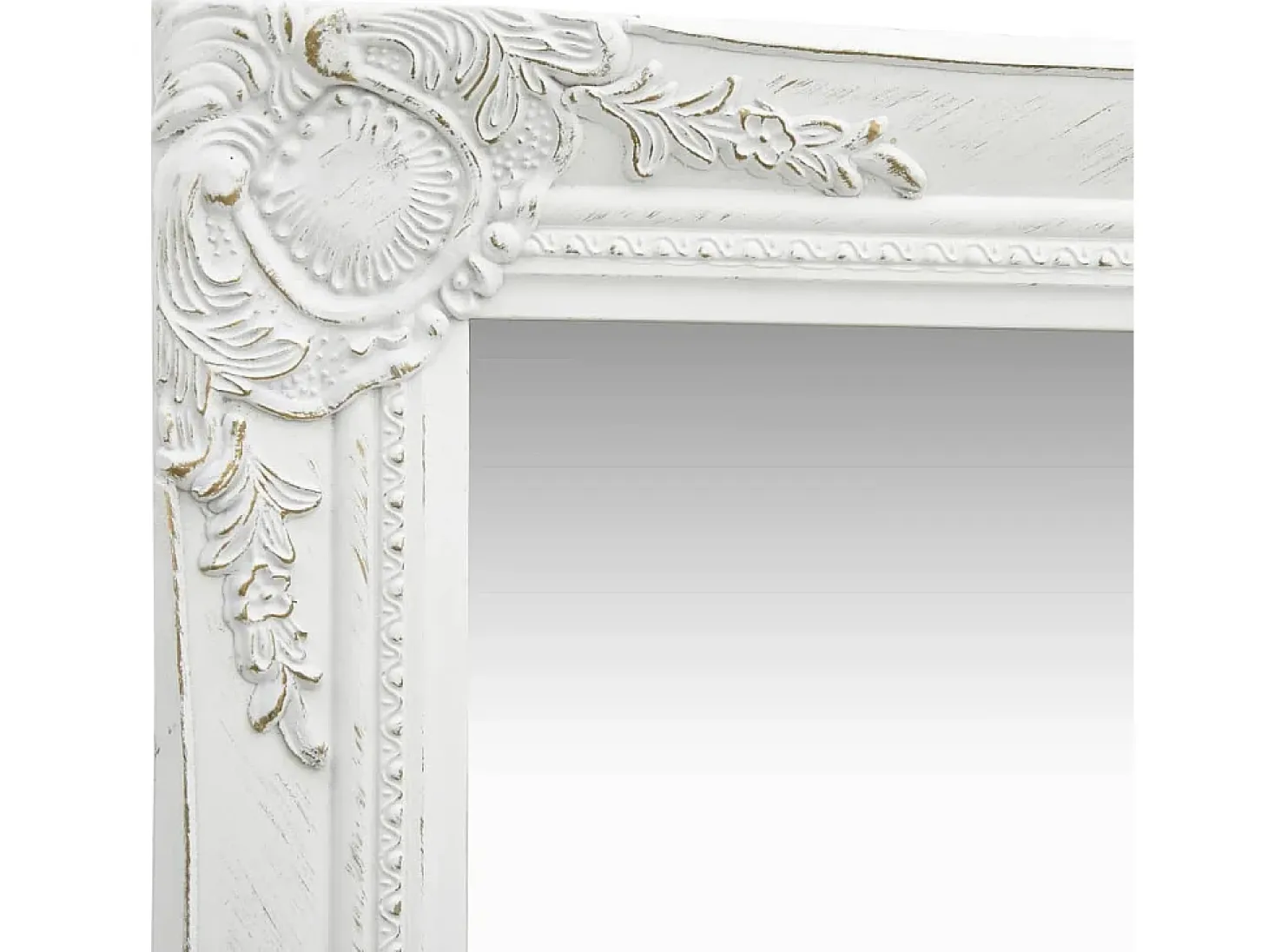 Espejo de pared estilo barroco 40x40 cm Blanco