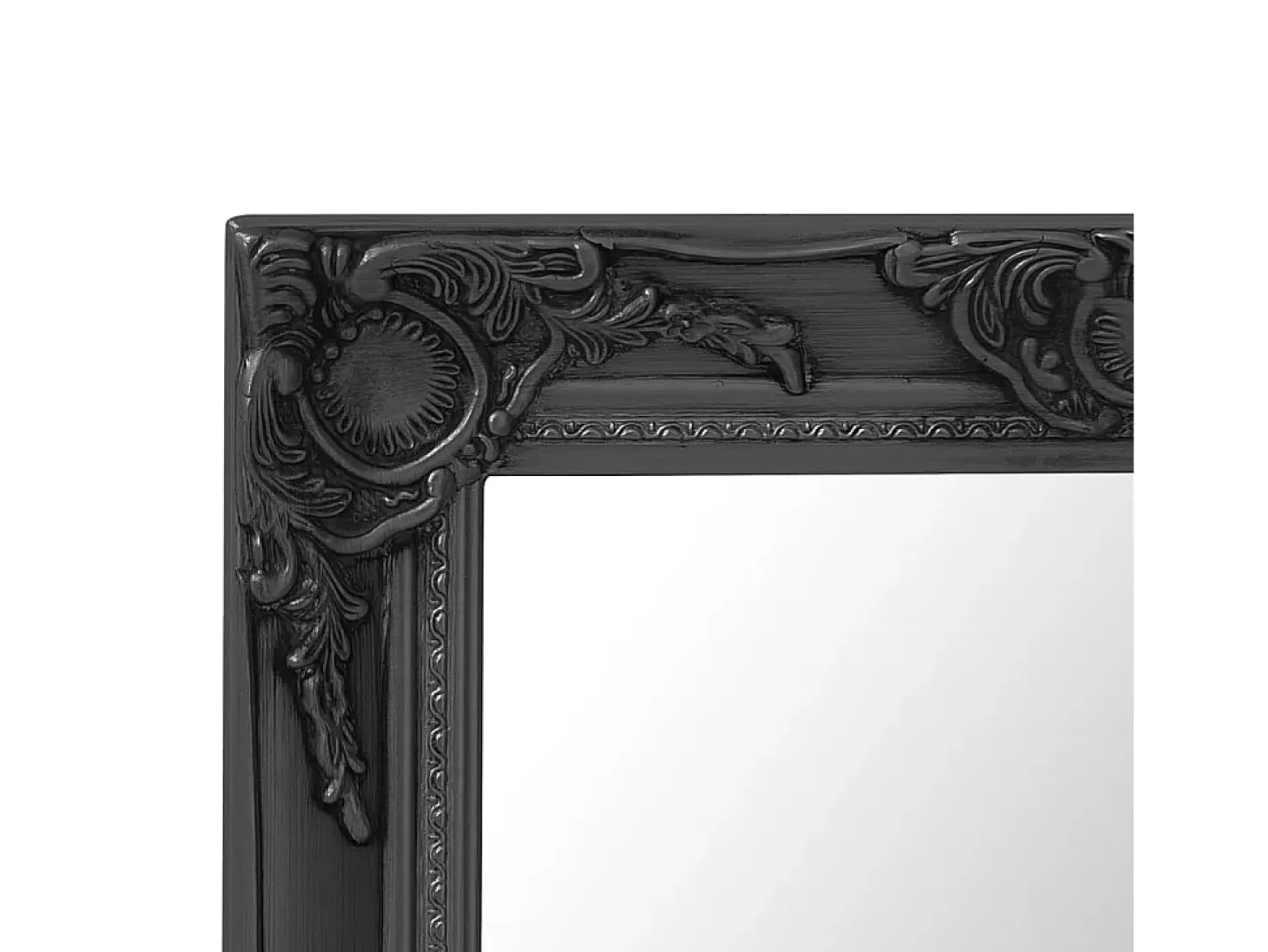 Espejo de pared estilo barroco 50x50 cm negro