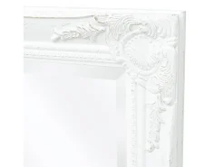 Espejo de pared estilo barroco 100x50 cm blanco