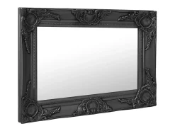 Espejo de pared estilo barroco 60x40 cm negro