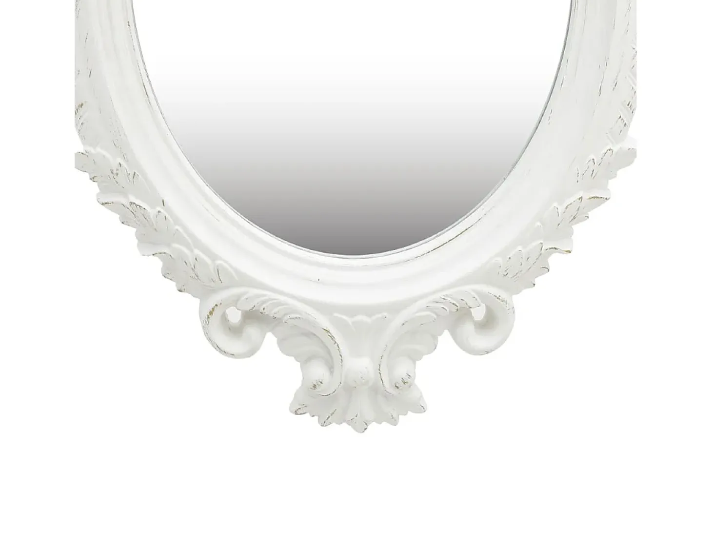 Espejo de pared estilo castillo 56x76 cm Blanco