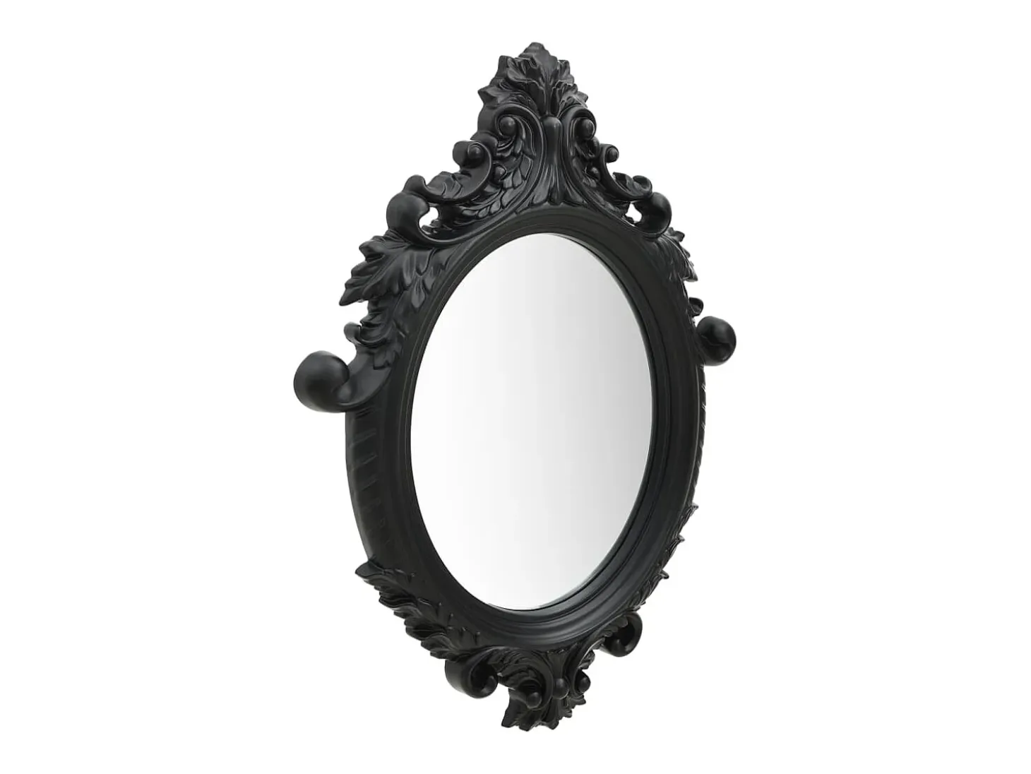 Espejo de pared estilo castillo negro 56x76 cm ES329531
