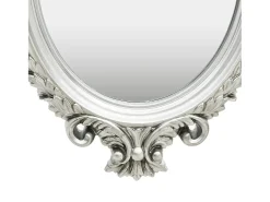 Espejo de pared estilo castillo 56x76 cm Plata