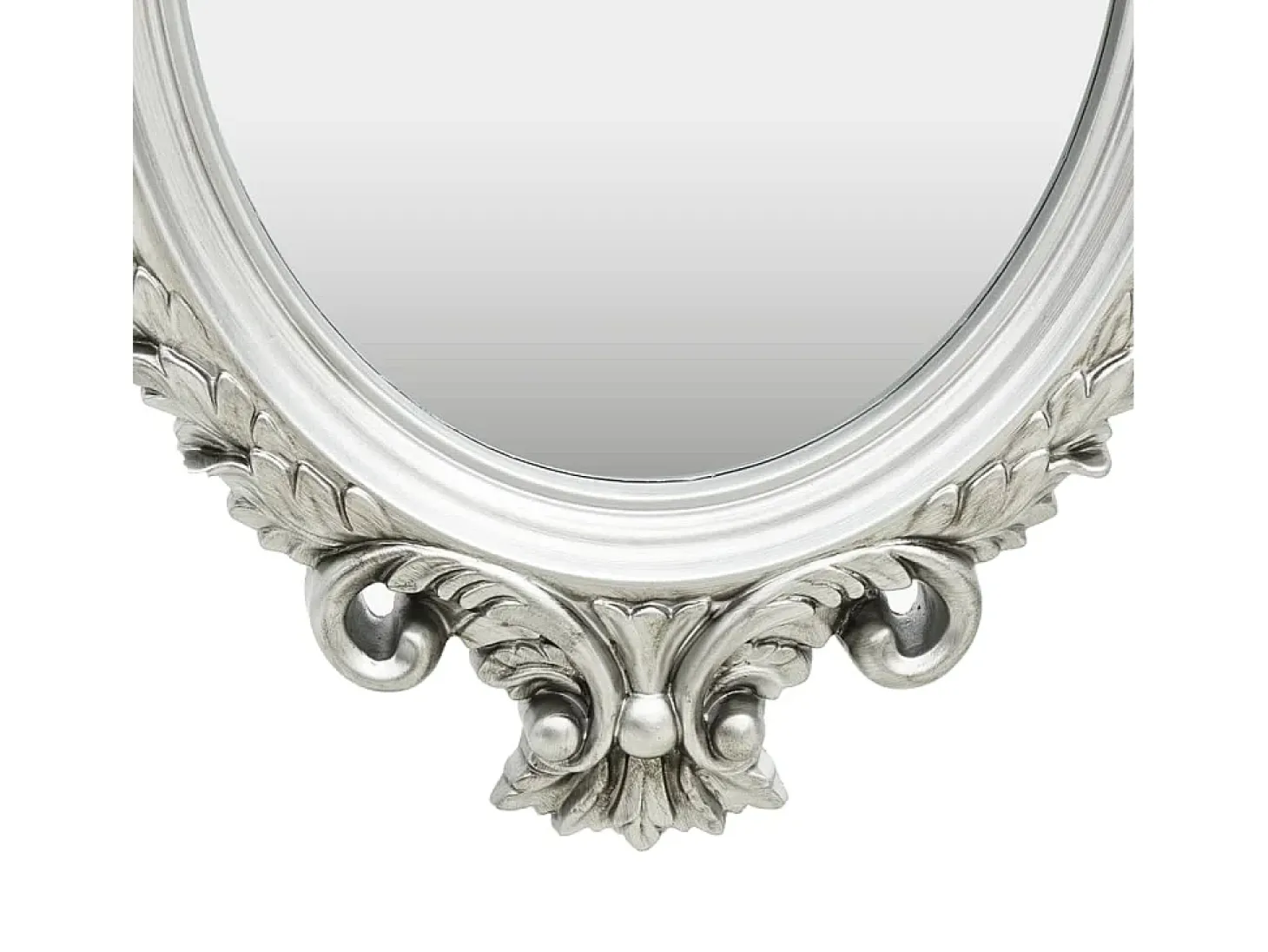 Espejo de pared estilo castillo 56x76 cm Plata
