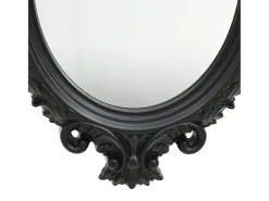 Espejo de pared estilo castillo 56x76 cm Negro