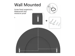 Espejo de pared grande decoración espejos de pared decorativos espejo de arco diseño deco 90x60cm