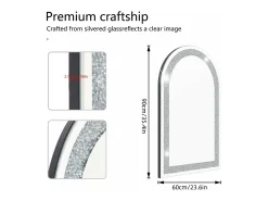 Espejo de pared grande decoración espejos de pared decorativos espejo de arco diseño deco 90x60cm