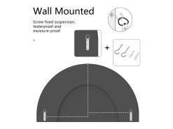 Espejo de pared grande decoración espejos de pared decorativos espejo de arco diseño deco 90x60cm