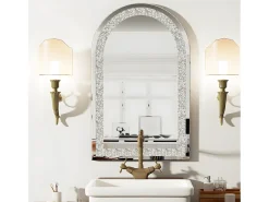 Espejo de pared grande decoración espejos de pared decorativos espejo de arco diseño deco 90x60cm