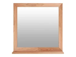 Espejo de pared madera maciza nogal 55x55 cm ES391491