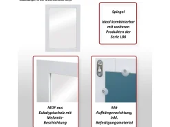 Espejo de pared MCW-L86, blanco