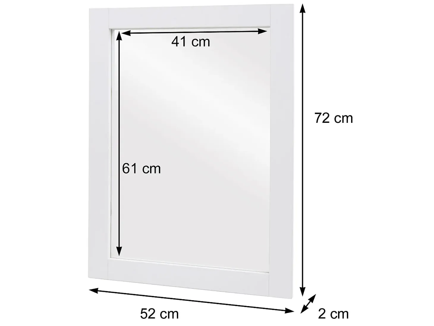 Espejo de pared MCW-L86, negro