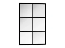 Espejo de pared metal negro 60x40 cm ES672449