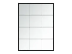 Espejo de pared metal negro 80x60 cm ES335417