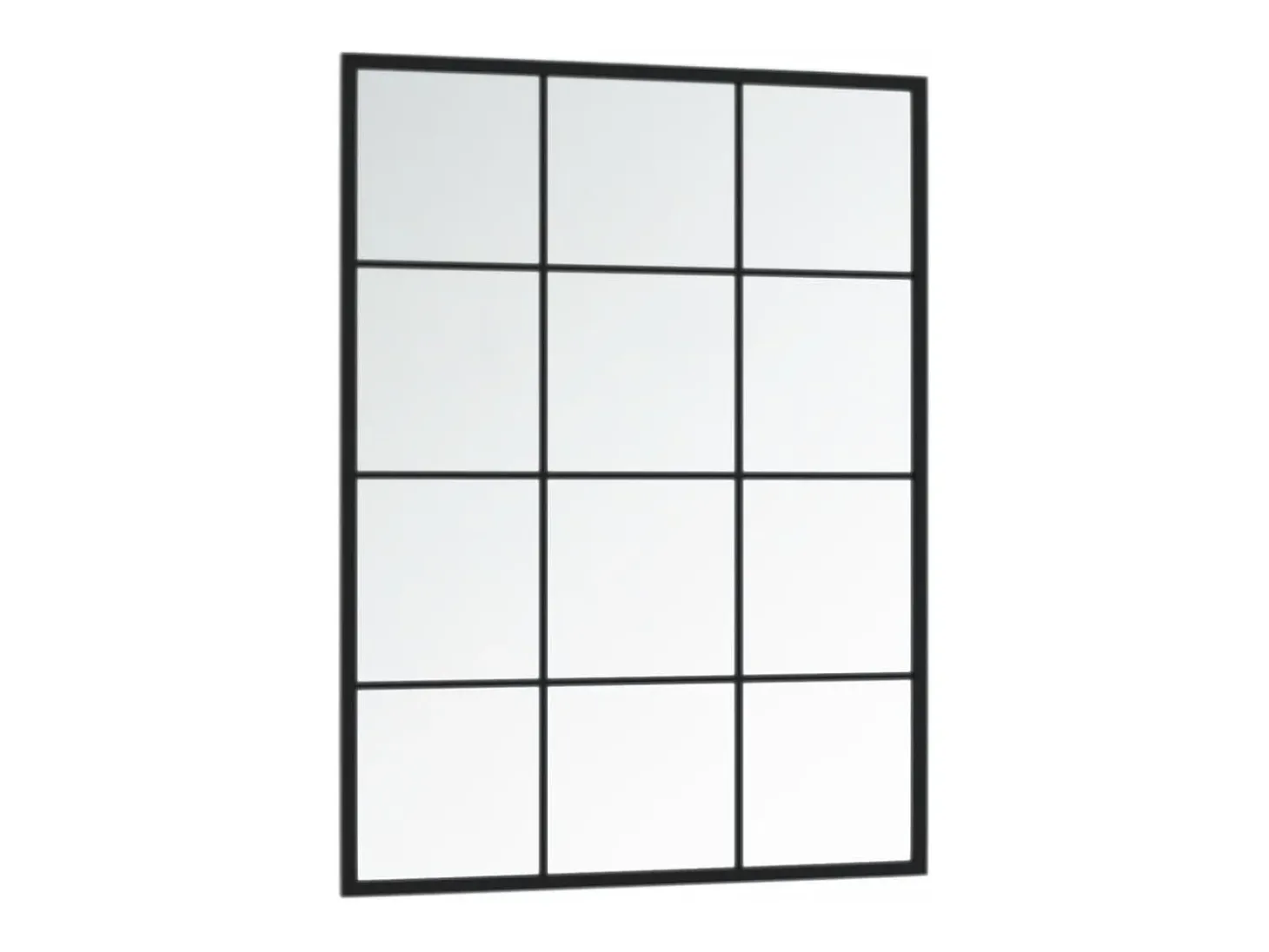 Espejo de pared metal negro 80x60 cm ES335417