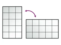 Espejo de pared metal negro 100x60 cm ES511091