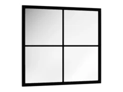 Espejo de pared metal negro 40x40 cm ES731612
