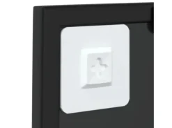 Espejo de pared metal negro 40x40 cm ES731612
