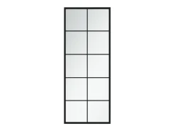 Espejo de pared metal negro 100x40 cm ES146676