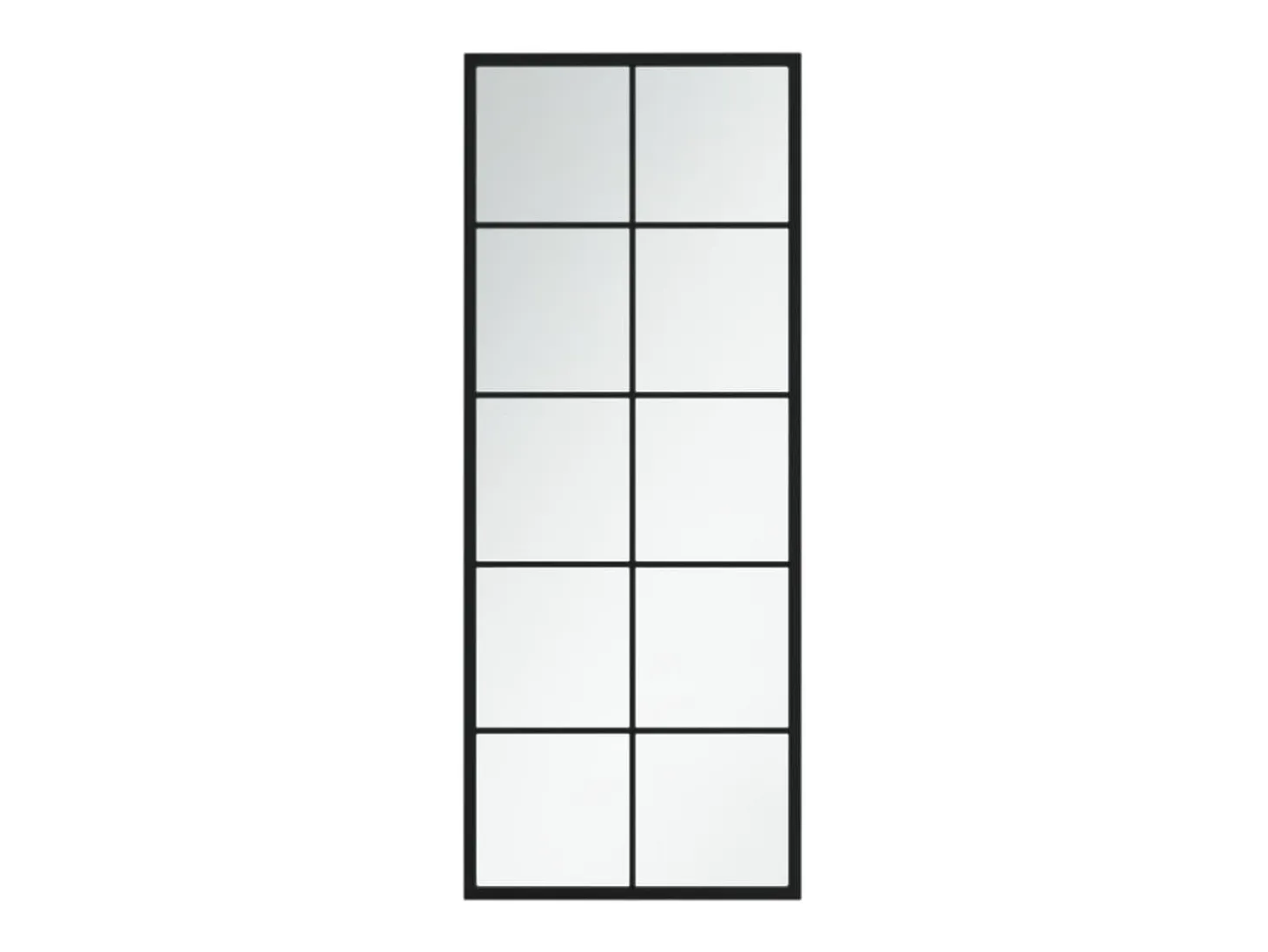 Espejo de pared metal negro 100x40 cm ES146676