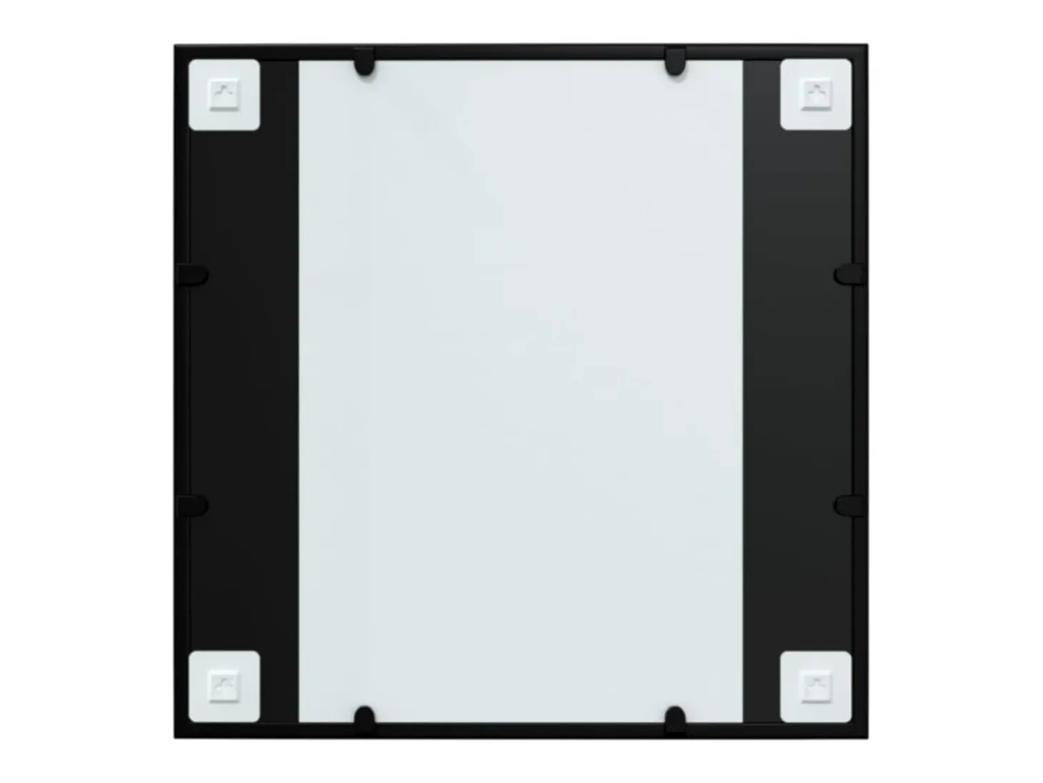 Espejo de pared metal negro 60x60 cm ES669336