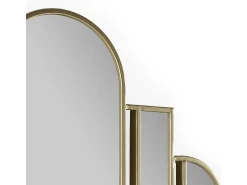 Espejo de pared moderno de metal dorado ZIRA - L 84 x H 82 cm