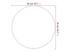 Espejo de pared negro Ø 50 cm Redondo