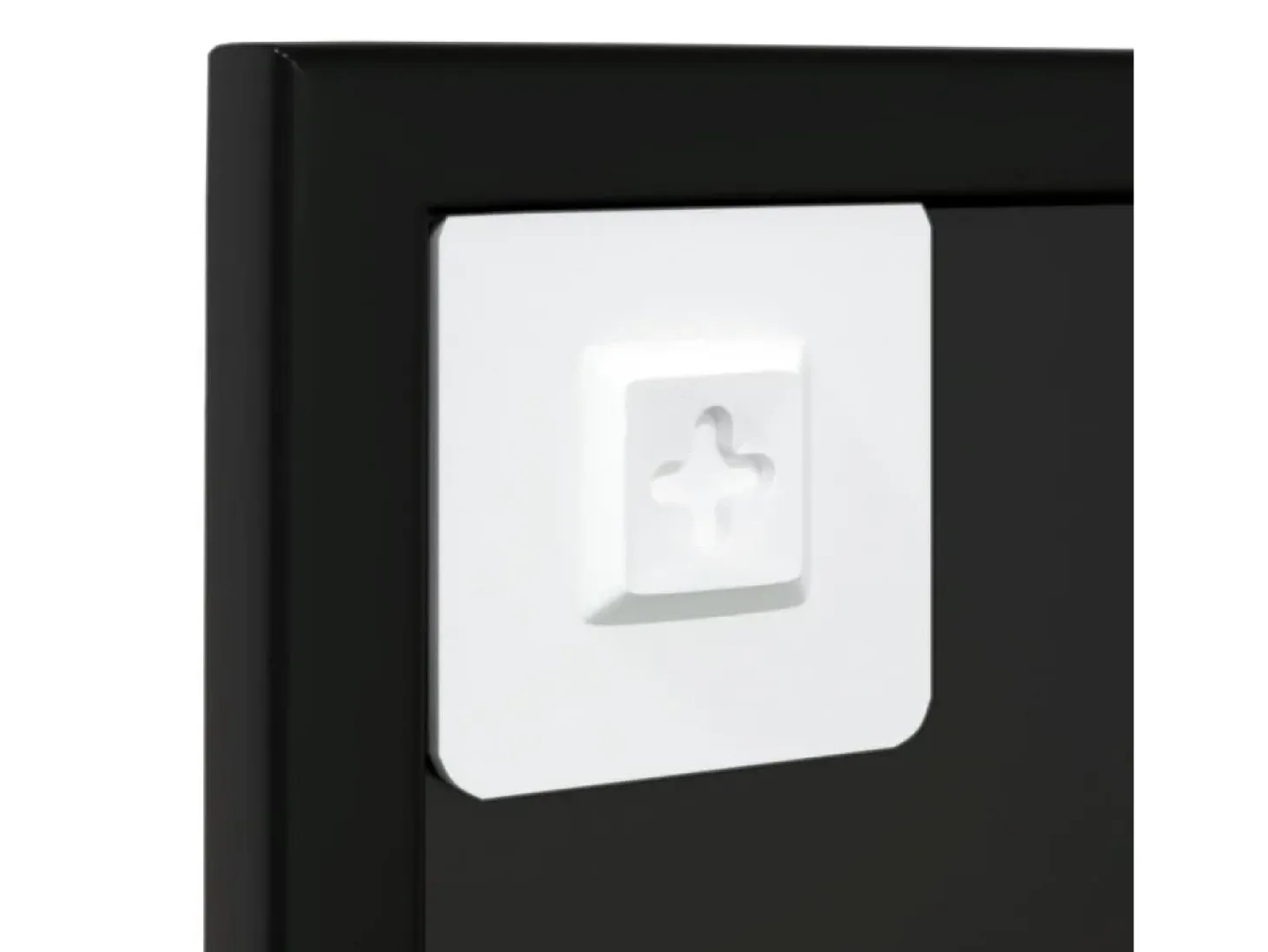 Espejo de pared negro de metal 80x60 cm