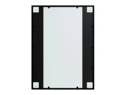 Espejo de pared negro de metal 80x60 cm