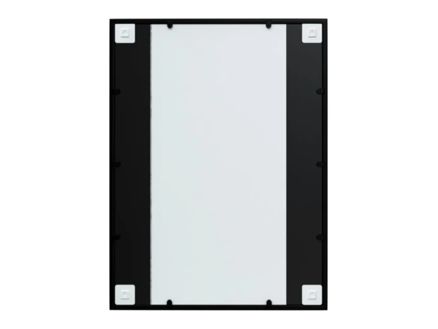 Espejo de pared negro de metal 80x60 cm