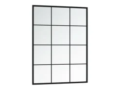 Espejo de pared negro de metal 80x60 cm