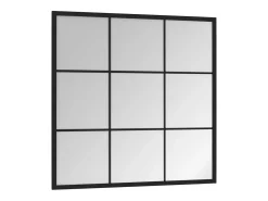 Espejo de pared negro de metal 60x60 cm