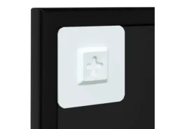 Espejo de pared negro de metal 60x60 cm
