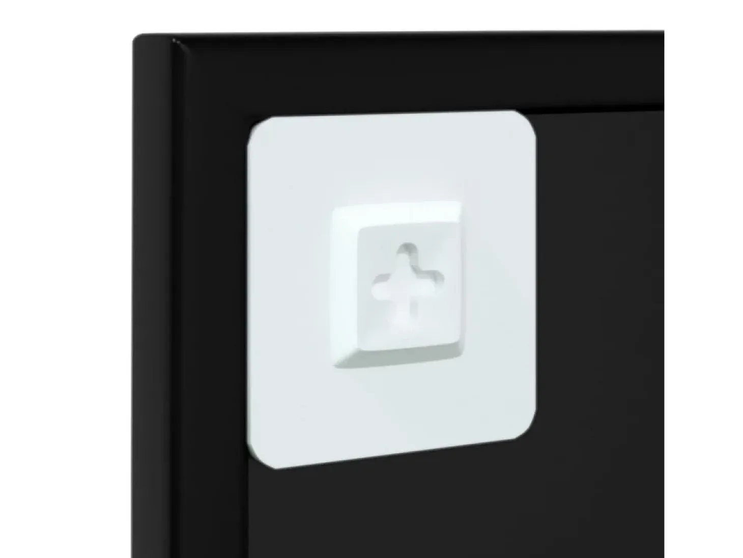 Espejo de pared negro de metal 60x60 cm